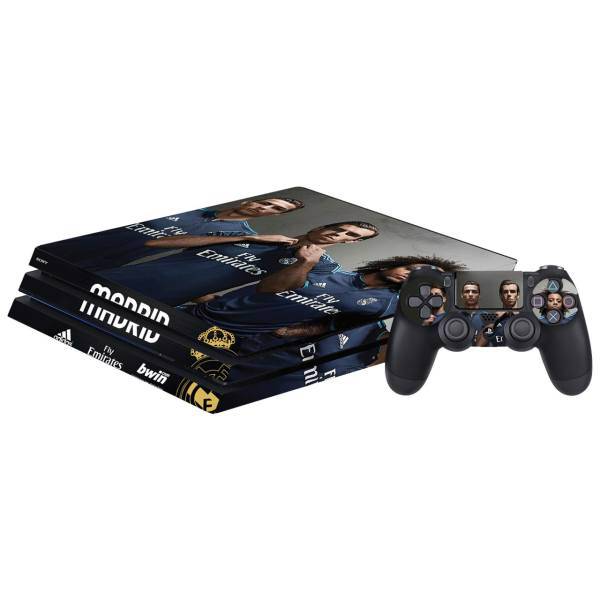 برچسب افقی پلی استیشن 4 پرو گراسیپا طرح رئال مادرید، Grasipa Real Madrid PlayStation 4 Pro Horizontal Cover