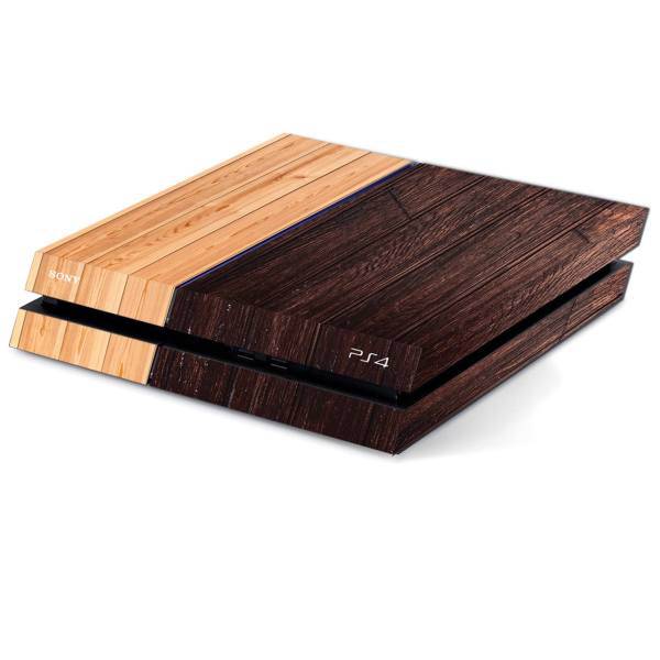 برچسب افقی پلی استیشن 4 فت گراسیپا طرح Wooden، Grasipa Wooden PlayStation 4 Fat Horizontal Cover