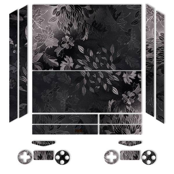 برچسب ماهوت مدلBlack Wild-flower Texture مناسب برای کنسول بازی PS4، MAHOOT Black Wild-flower Texture Sticker for PS4