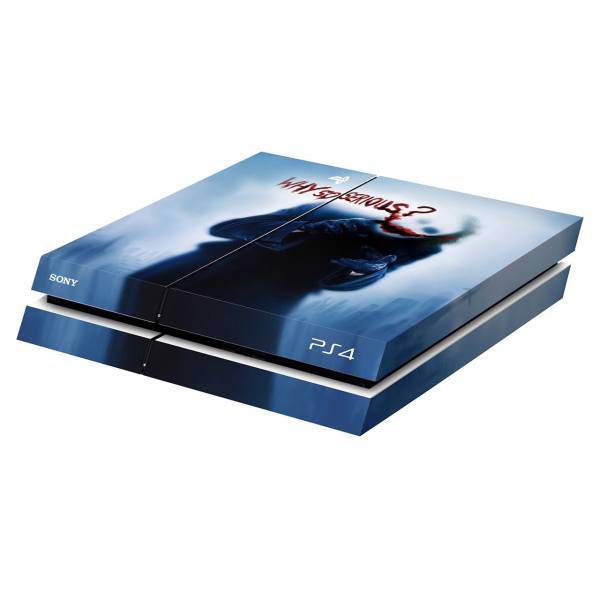 برچسب افقی پلی استیشن 4 ونسونی طرح Why So Serious، Wensoni Why So Serious PlayStation 4 Horizontal Cover