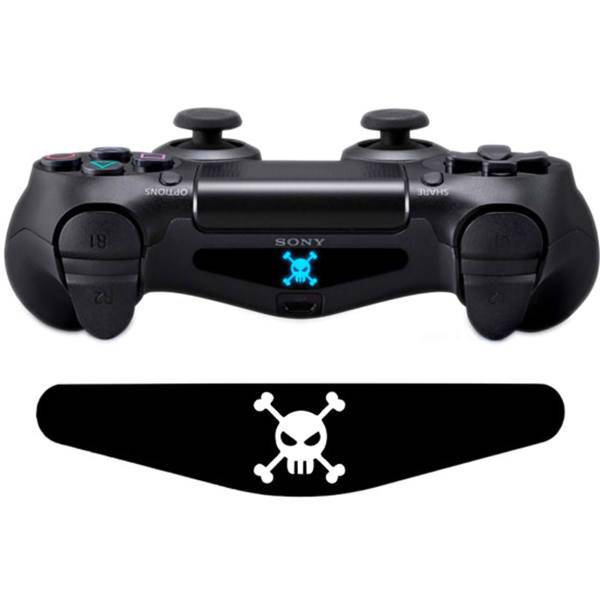 برچسب دوال شاک 4 ونسونی طرح اسکلت، Wensoni Danger Skull DualShock 4 Lightbar Sticker