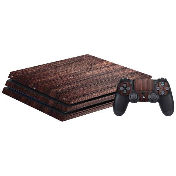 برچسب افقی پلی استیشن 4 پرو گراسیپا طرح چوب، Grasipa Wooden PlayStation 4 Pro Horizontal Cover