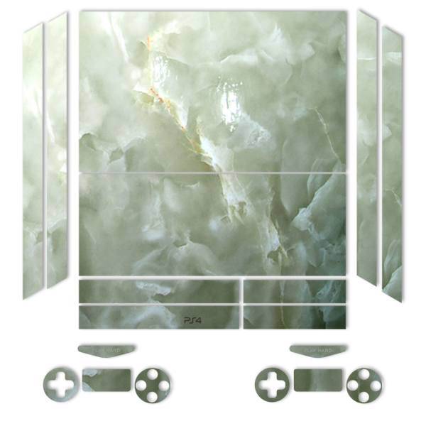 برچسب ماهوت مدل Lite-Green-Marble Special مناسب برای کنسول بازی PS4، MAHOOT Lite-Green-Marble Special Sticker for PS4