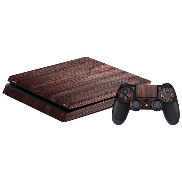 برچسب افقی پلی استیشن 4 گراسیپا طرح چوب، Grasipa Wooden PlayStation 4 Horizontal Cover