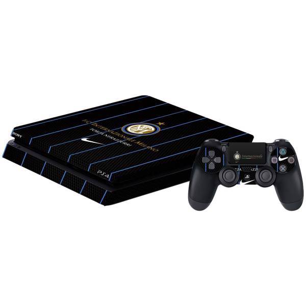 برچسب افقی پلی استیشن 4 اسلیم گراسیپا طرح اینتر، Grasipa Inter PlayStation 4 Slim Horizontal Cover