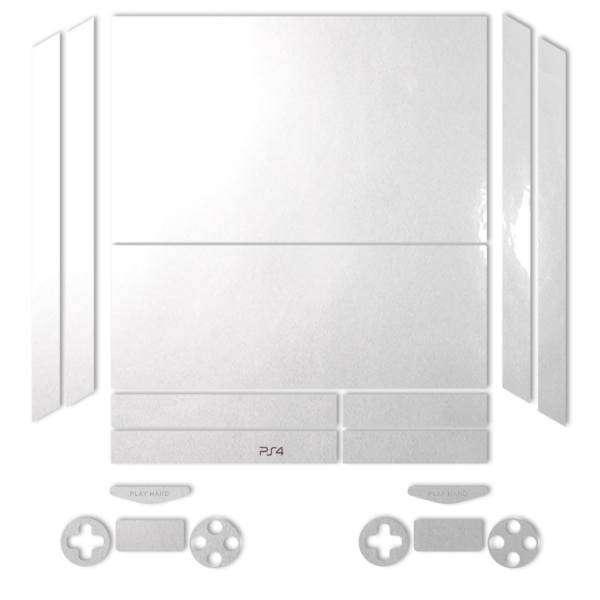 برچسب ماهوت مدلMetallic White مناسب برای کنسول بازی PS4، MAHOOT Metallic White Sticker for PS4