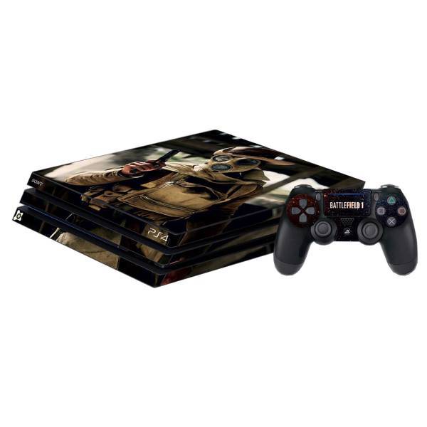 برچسب پلی استیشن 4 اسلیم آی گیمر طرح Battle Field، IGamer Battle Field Play Station 4 Slim Cover