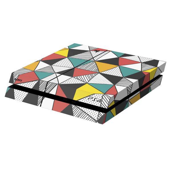 برچسب افقی پلی استیشن 4 ونسونی طرح Triangular Geometric، Wensoni Triangular Geometric PlayStation 4 Horizontal Cover