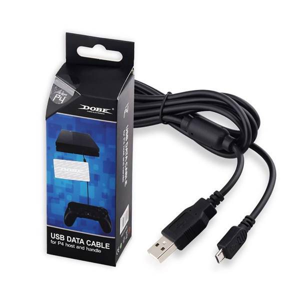 کابل تبدیل USB به microUSB دوب مخصوص شارژ دسته PS4 به طول 2 متر، Dobe USB To microUSB Cable For Sony PlayStation 4 Controller 2m