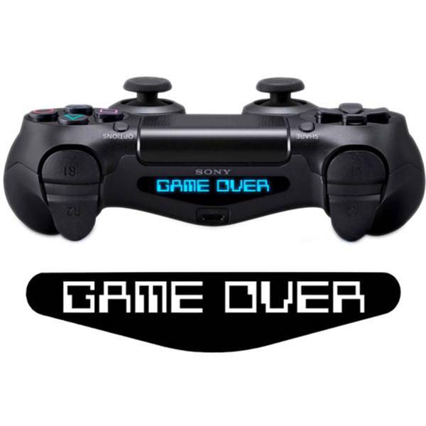 برچسب دوال شاک 4 ونسونی طرح Game Over، Wensoni Game Over DualShock 4 Lightbar Sticker