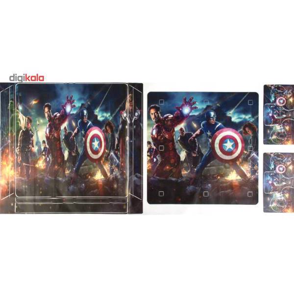 برچسب پلی استیشن 4 اسلیم مدل The Avengers، The Avengers PlayStation 4 Slim Cover