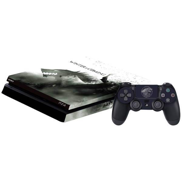 برچسب افقی پلی استیشن 4 اسلیم گراسیپا طرح Winter-01، Grasipa Winter-01 PlayStation 4 Slim Horizontal Cover