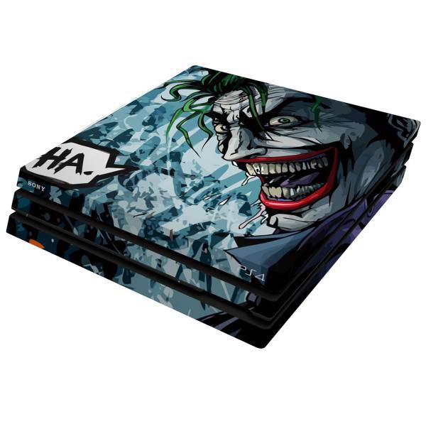 برچسب افقی پلی استیشن 4 پرو ونسونی طرح Comic Joker، Wensoni Comic Joker PlayStation 4 Pro Horizontal Cover