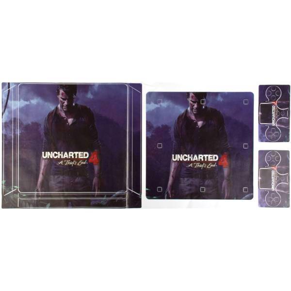 برچسب پلی استیشن 4 اسلیم مدل Uncharted 4، Uncharted 4 Slim PlayStation 4 Cover