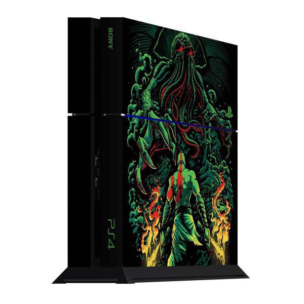 برچسب عمودی پلی استیشن 4 ونسونی طرح Clash of The Old Gods، Wensoni Clash of The Old Gods PlayStation 4 Vertical Cover