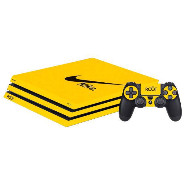 برچسب افقی پلی استیشن 4 پرو گراسیپا طرح نارنجی، Grasipa Orange PlayStation 4 Pro Horizontal Cover