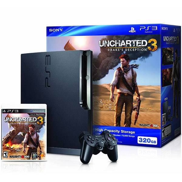 سونی پلی استیشن 3 اسلیم - 320 گیگابایت، Sony PlayStation 3 (Slim) - 320 GB Original with Uncharted 3