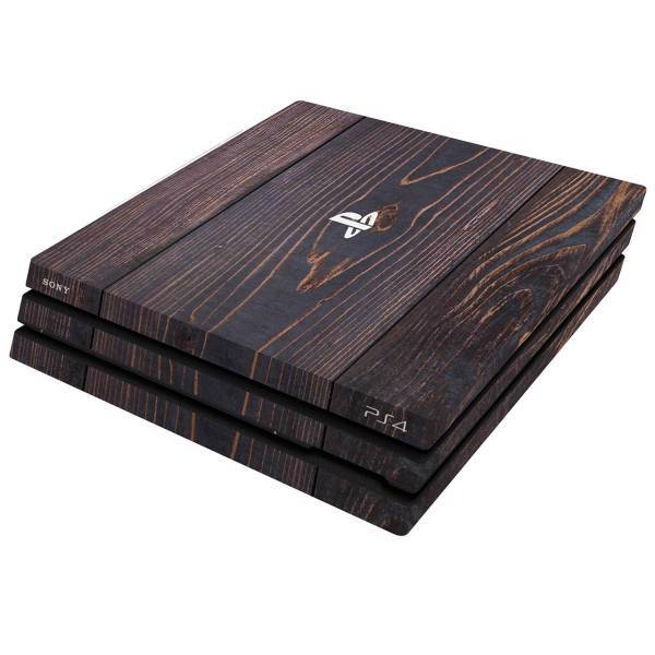 برچسب افقی پلی استیشن 4 پرو ونسونی طرح Wooden، Wensoni Wooden PlayStation 4 Pro Horizontal Cover