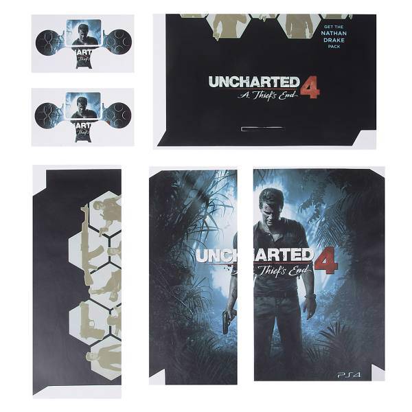 برچسب پلی استیشن 4 مدل Uncharted 4، Uncharted 4 PlayStation 4 Cover