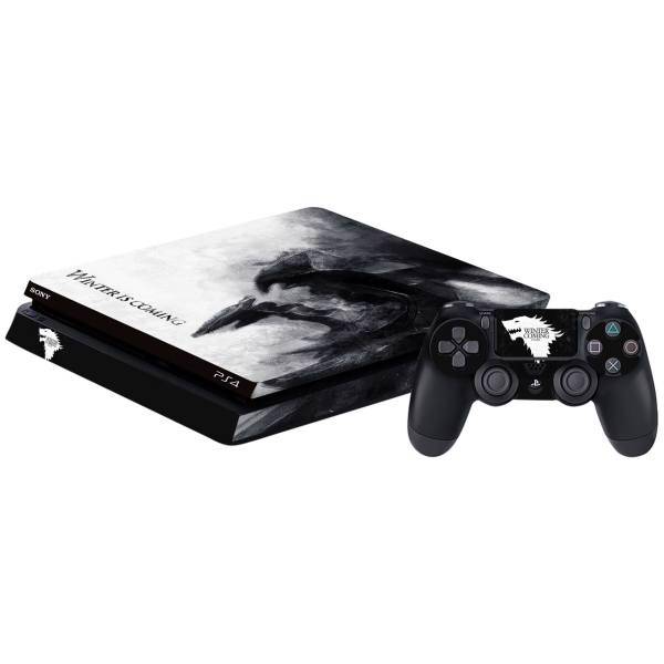 برچسب افقی پلی استیشن 4 اسلیم گراسیپا طرح Winter-03، Grasipa Winter-03 PlayStation 4 Slim Horizontal Cover