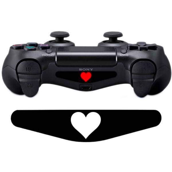 برچسب دوال شاک 4 ونسونی طرح قلب، Wensoni Heart DualShock 4 Lightbar Sticker