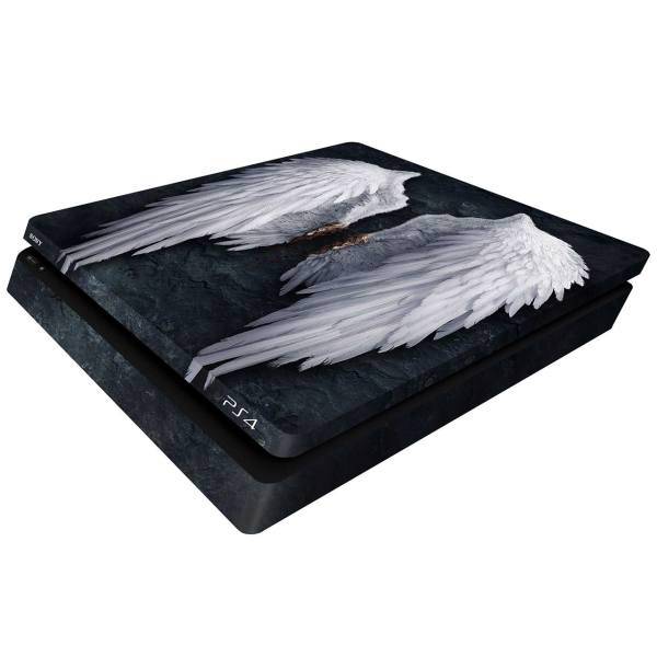 برچسب افقی پلی استیشن 4 اسلیم ونسونی طرح Angel Wings، Wensoni Angel Wings PlayStation 4 Slim Horizontal Cover