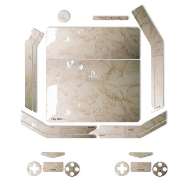 برچسب ماهوت مدل Almond-Marble Special مناسب برای کنسول بازی PS4 Slim، MAHOOT Almond-Marble Special Sticker for PS4 Slim