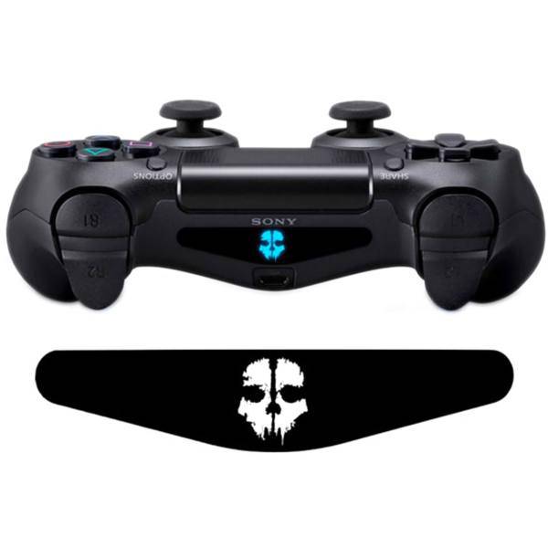 برچسب دوال شاک 4 ونسونی طرح Ghosts Skull، Wensoni Ghosts Skull DualShock 4 Lightbar Sticker