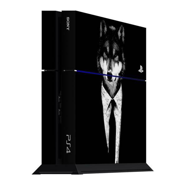 برچسب عمودی پلی استیشن 4 ونسونی طرح Mr Wolf، Wensoni Mr Wolf PlayStation 4 Vertical Cover