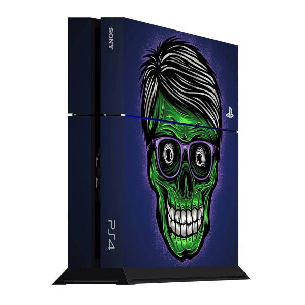 برچسب عمودی پلی استیشن 4 ونسونی طرح Greeny Skull، Wensoni Greeny Skull PlayStation 4 Vertical Cover