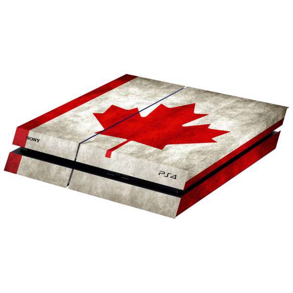 برچسب افقی پلی استیشن 4 فت گراسیپا طرح کانادا، Grasipa Canada PlayStation 4 Fat Horizontal Cover