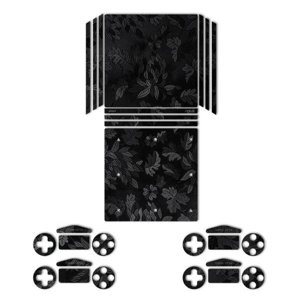 برچسب ماهوت مدلBlack Wild-flower Texture مناسب برای کنسول بازی PS4 Pro، MAHOOT Black Wild-flower Texture Sticker for PS4 Pro