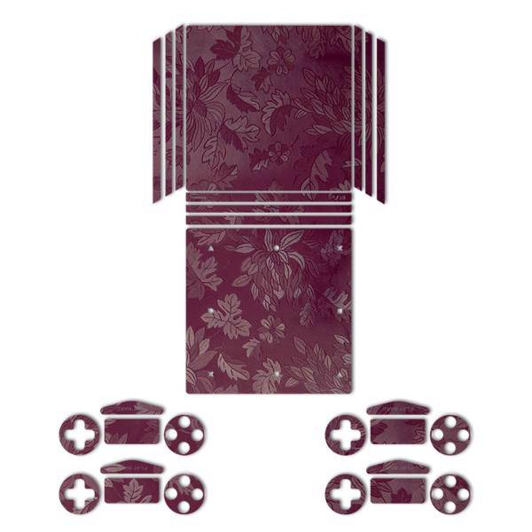 برچسب ماهوت مدلRed Wild-flower Texture مناسب برای کنسول بازیPS4 Pro، MAHOOT Red Wild-flower Texture Sticker for PS4 Pro