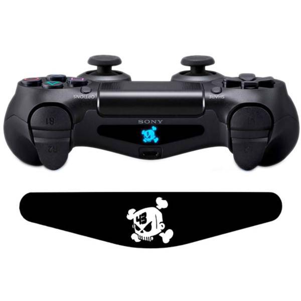 برچسب دوال شاک 4 ونسونی طرح Ken Block 43 Skull، Wensoni Ken Block 43 Skull DualShock 4 Lightbar Sticker