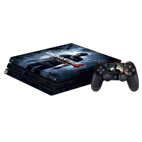 برچسب پلی استیشن 4 Slim آی گیمر طرح Uncharted 4، IGamer Uncharted 4 Play Station 4 Slim Cover