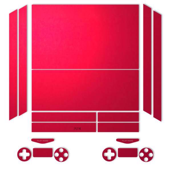 برچسب ماهوت مدل Red-Color Special مناسب برای کنسول بازی PS4، MAHOOT Red Color Special Sticker for PS4