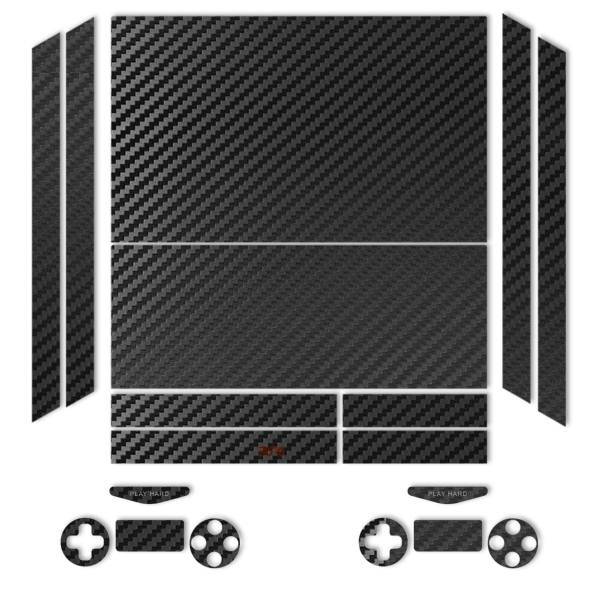 برچسب ماهوت مدلBlack Carbon-fiber Texture مناسب برای کنسول بازی PS4، MAHOOT Black Carbon-fiber Texture Sticker for PS4