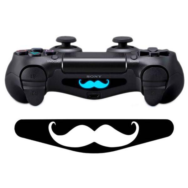 برچسب دوال شاک 4 ونسونی طرح سبیل، Wensoni Mustache DualShock 4 Lightbar Sticker