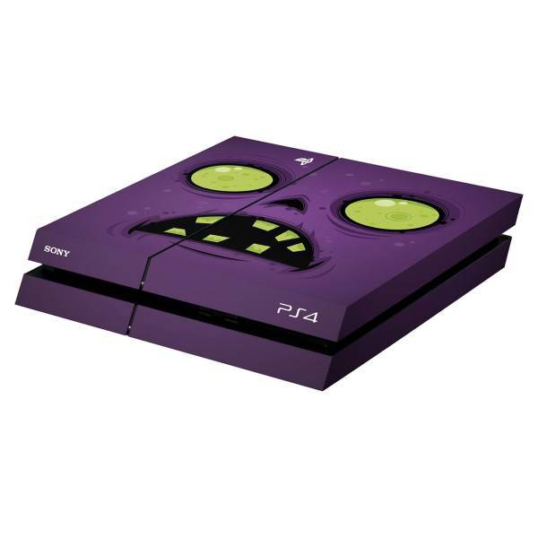 برچسب افقی پلی استیشن 4 ونسونی طرح Zombie Face، Wensoni Zombie Face PlayStation 4 Horizontal Cover