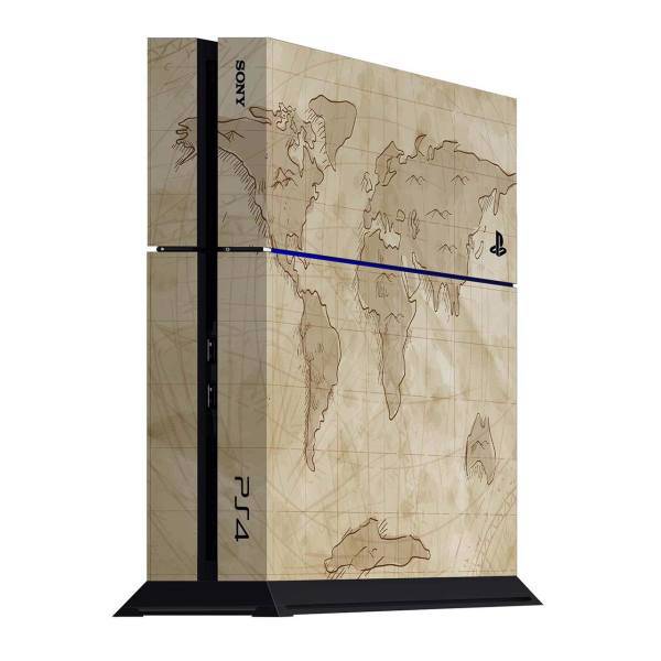 برچسب عمودی پلی استیشن 4 ونسونی طرح Ancient World Map، Wensoni Ancient World Map Play Station 4 Vertical Cover