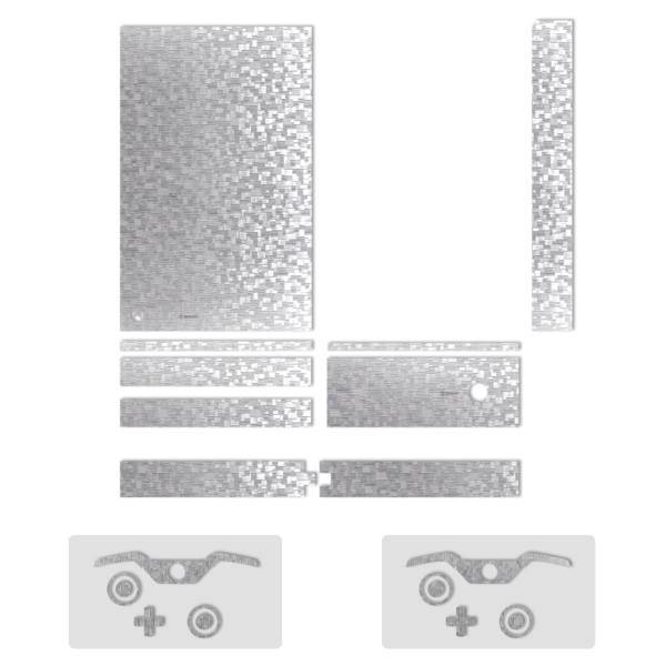 برچسب ماهوت مدلSilver Silicon Texture مناسب برای کنسول بازی Xbox One، MAHOOT Silver Silicon Texture Sticker for Xbox One