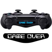 برچسب دوال شاک 4 ونسونی طرح Game Over Wensoni Game Over DualShock 4 Lightbar Sticker