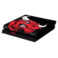 برچسب افقی پلی استیشن 4 ونسونی طرح Angry Red Bull Head Wensoni Angry Red Bull Head Play Station 4 Horizontal Cover