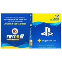 کد آیکون ادیشن بازی فیفا 18 مخصوص PS4 به همراه کارت اشتراک پلی استیشن پلاس یکساله Fifa 18 Icon Edition Code with Playstation Plus 1Year Membership Card For PS4