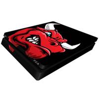 برچسب افقی پلی استیشن 4 اسلیم ونسونی طرح Angry Red Bull Head Wensoni Angry Red Bull Head PlayStation 4 Slim Horizontal Cover