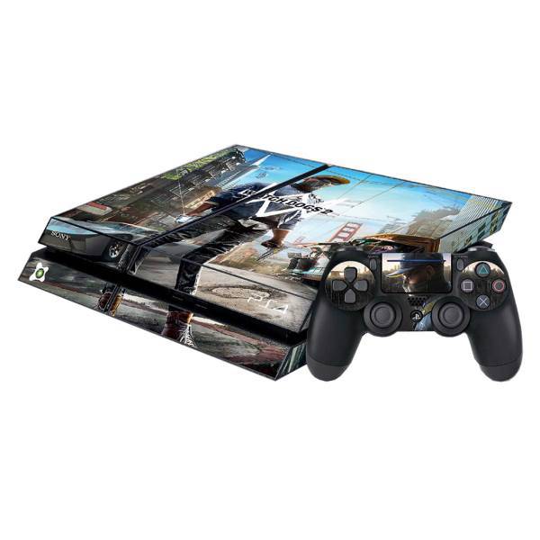 برچسب افقی پلی استیشن 4 آی گیمر طرح Watch Dogs، IGamer Watch Dogs Play Station 4 Horizontal Cover