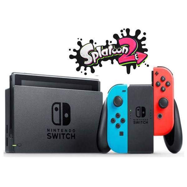 مجموعه کنسول بازی نینتندو مدل Switch Neon Blue and Neon Red Joy-Con، Nintendo Switch With Neon Blue and Neon Red Joy Con Bundle Game Console