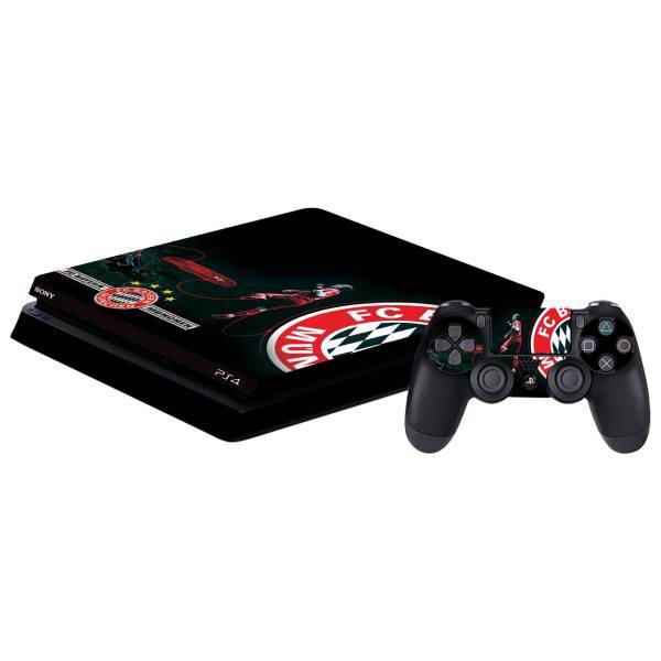 برچسب افقی پلی استیشن 4 اسلیم گراسیپا طرح بایرن مونیخ، Grasipa Bayern PlayStation 4 Slim Horizontal Cover