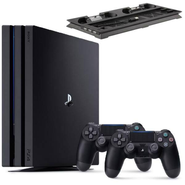 مجموعه کنسول بازی سونی مدل Playstation 4 Pro ریجن 2 کد CUH-7016B ظرفیت 1 ترابایت، Sony Playstation 4 Pro Region 2 CUH-7016B 1TB Bundle Game Console