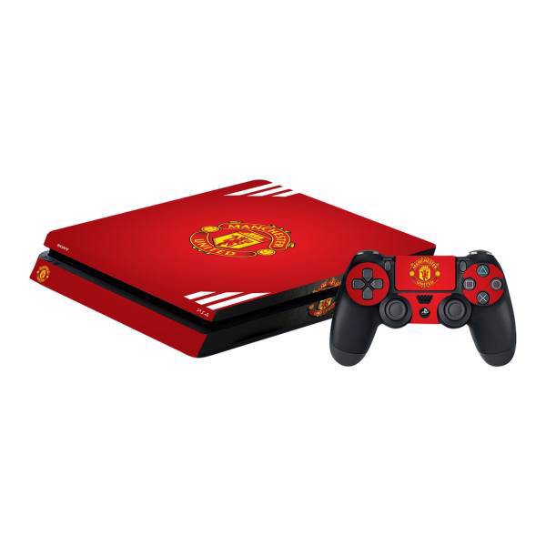 برچسب افقی پلی استیشن 4 اسلیم گراسیپا طرح Manchester، Grasipa Manchester PlayStation 4 Slim Horizontal Cover